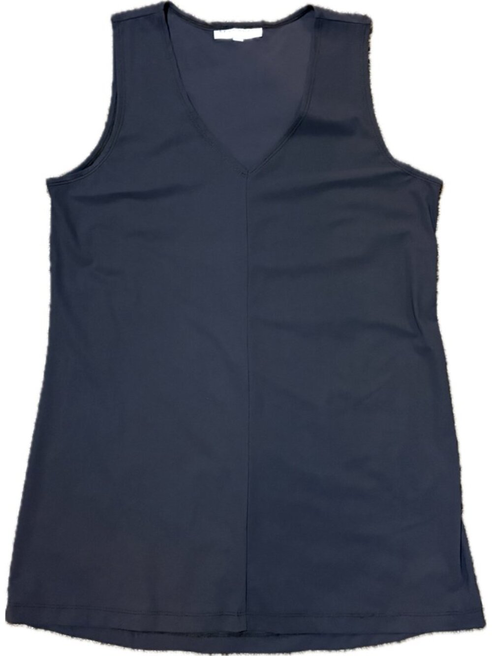 Bryn Walker S Tunic Top Tank Oversized Stretch Knit Jersey Shirt Lagenlook Gray